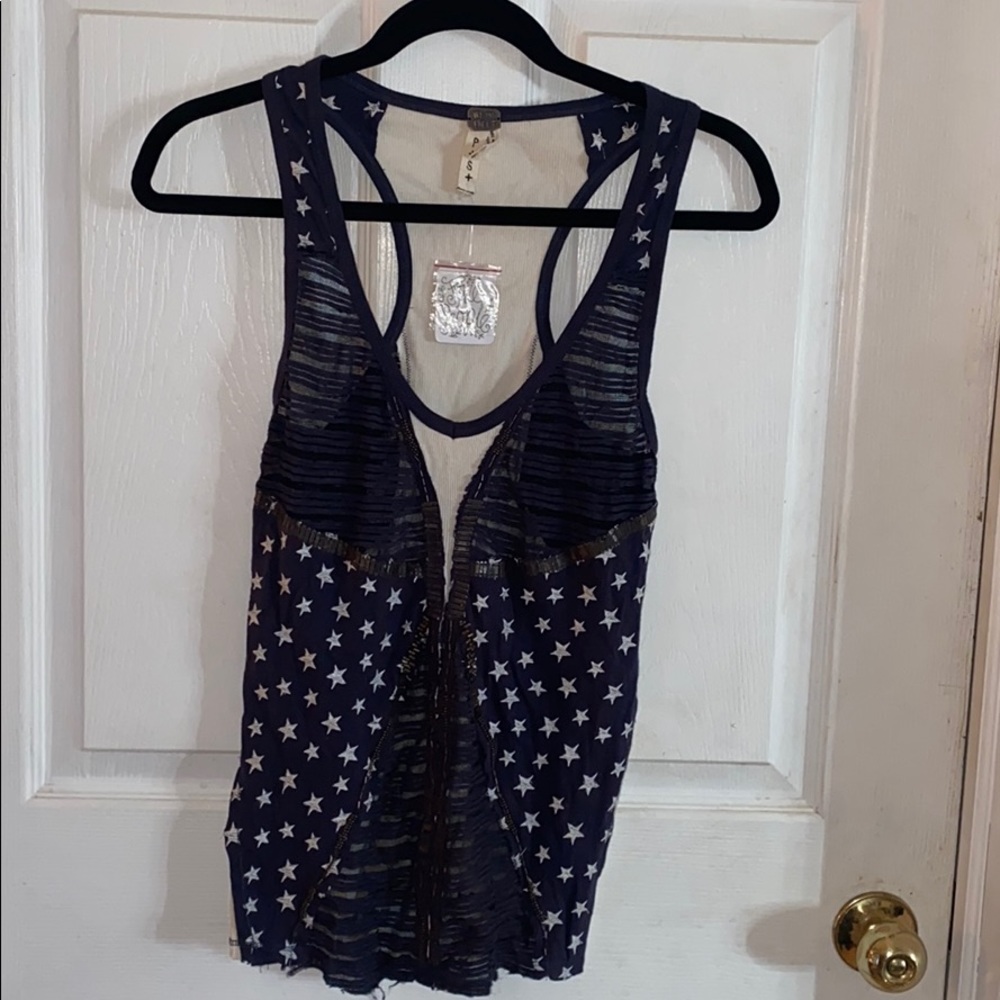 Free People racer back tee